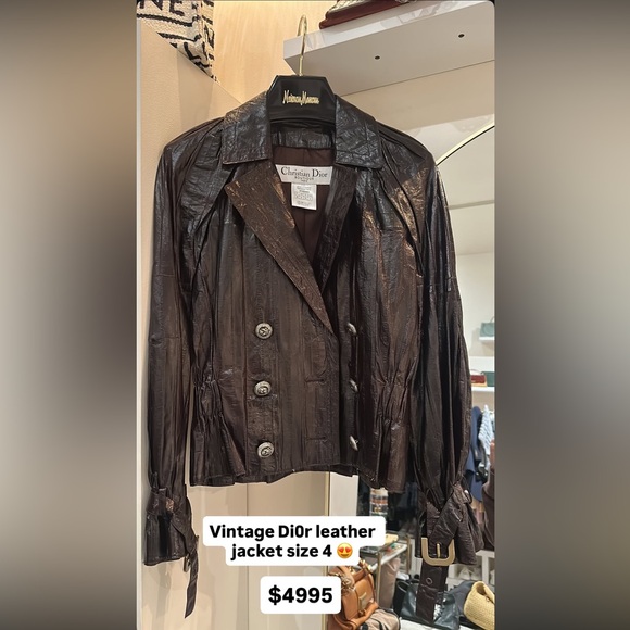 Dior Jackets & Blazers - Dior Dark Brown eel skin Jacket